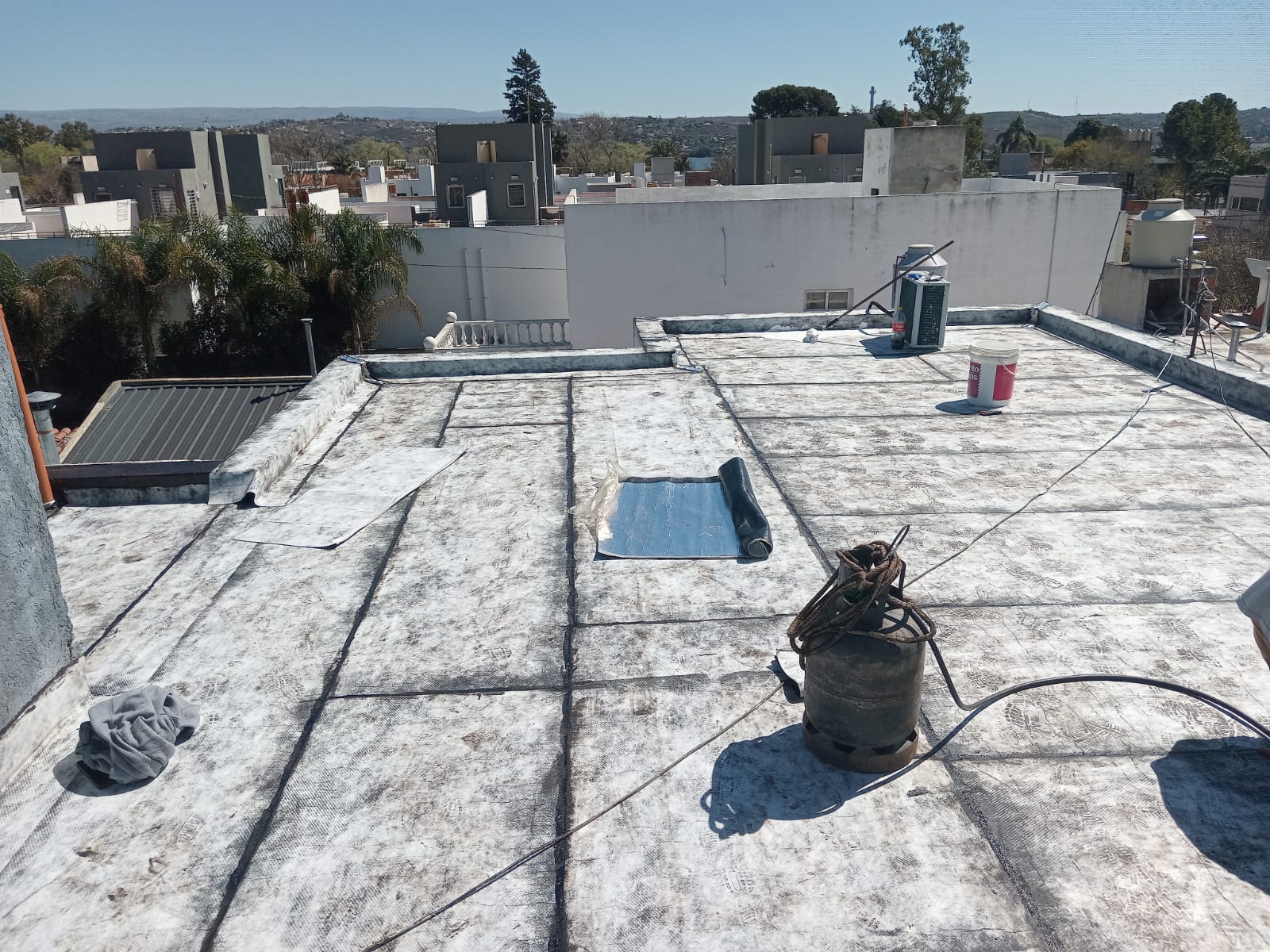 Techo antes de impermeabilizar - Con filtraciones y deterioro