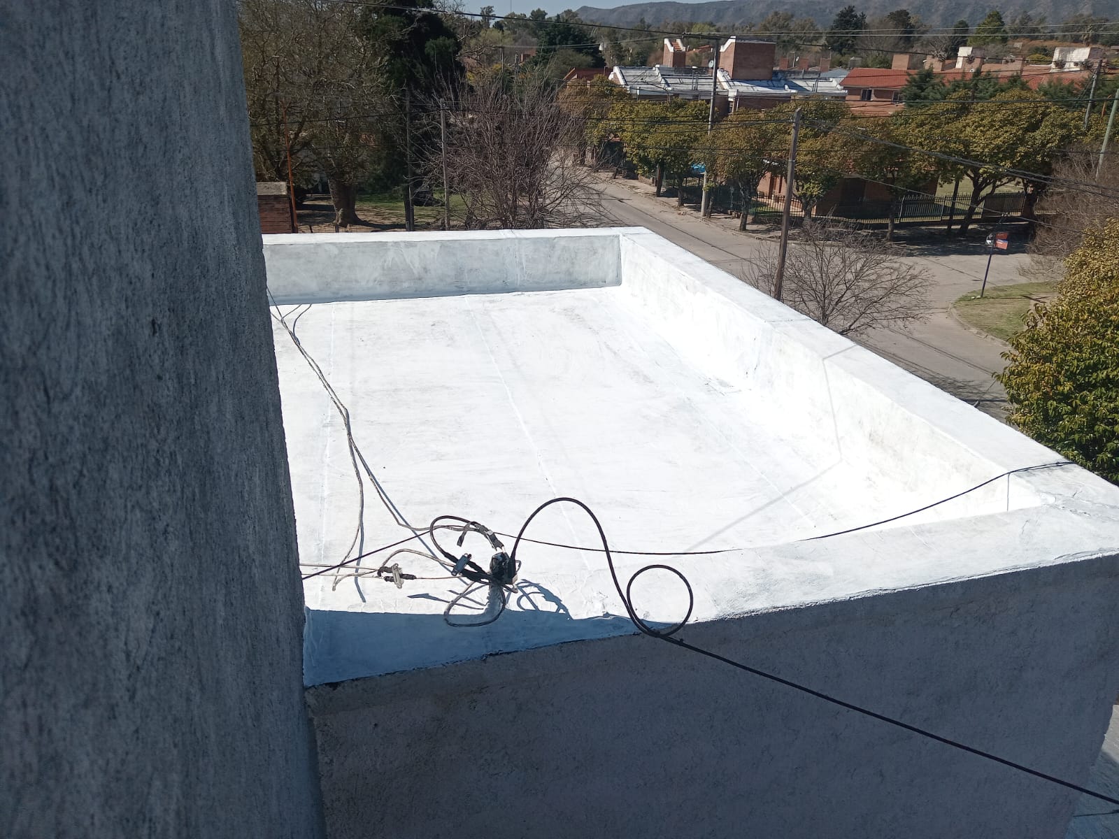 Terraza después de impermeabilizar - Protegida con membrana líquida